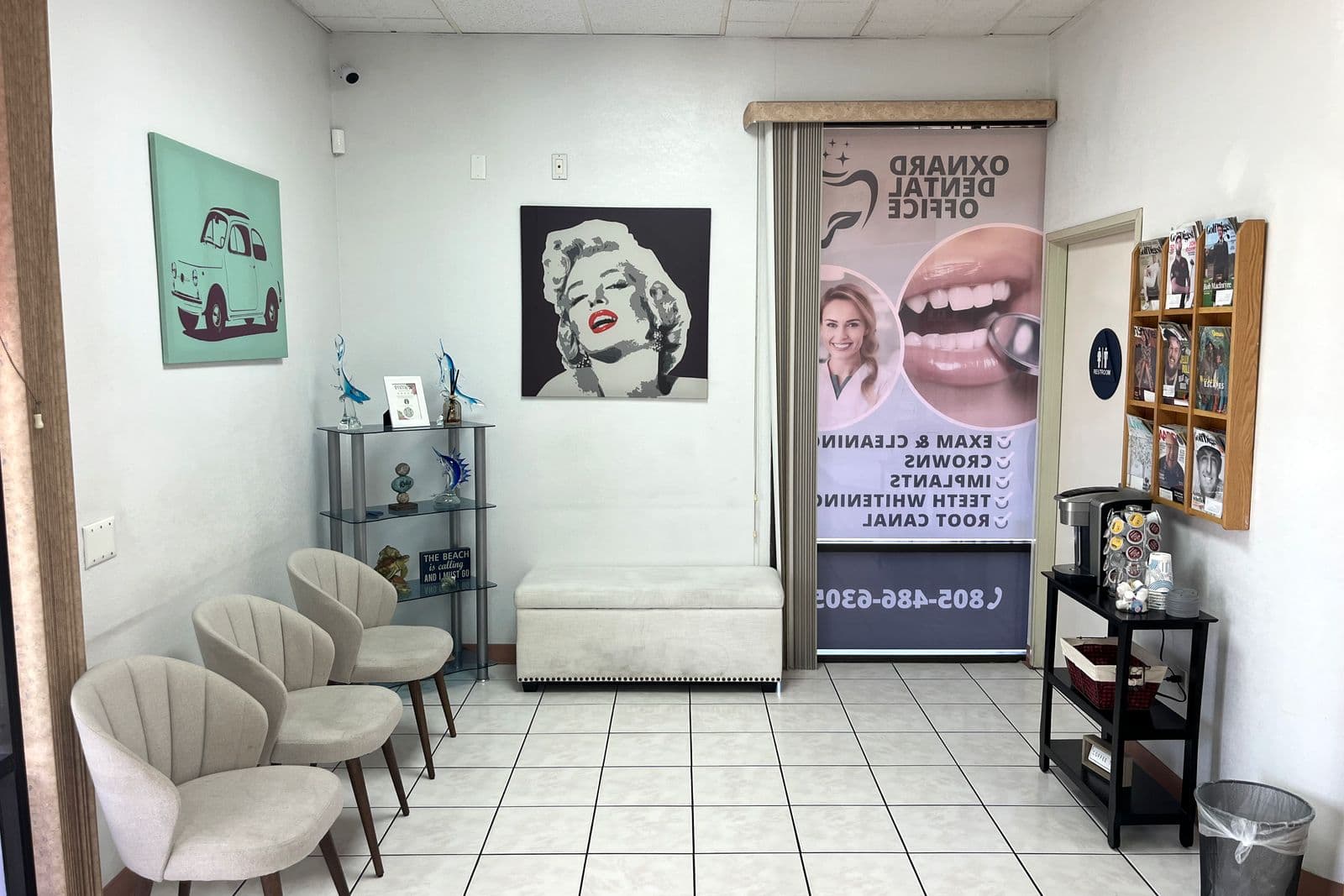Waiting area at Oxnard Dental Office